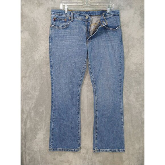 Ralph Lauren Jeans Womens 12 x 30 Blue Bootcut Mid Rise Medium Wash - Picture 1 of 8